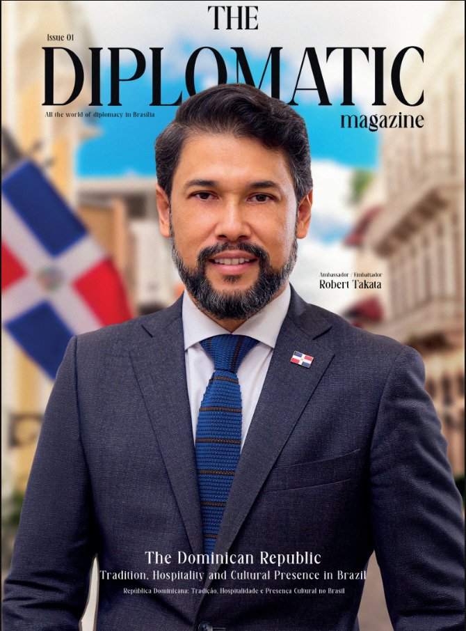 Capa da edição Nº 1 · República Dominicana · embaixador Robert Takata